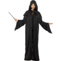 Čarodějnický plášť s kapucí - černý